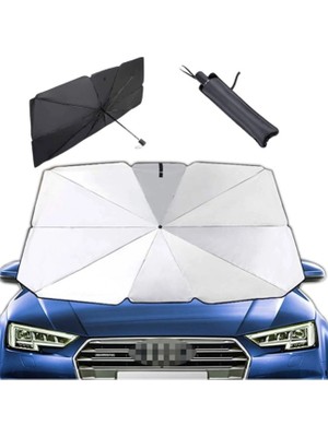Twin Store Araba Güneş Gölge Koruyucu Şemsiye Oto Ön Cam GÜNEŞLIK 145 x 79 cm Siyah Renkli Koruma
