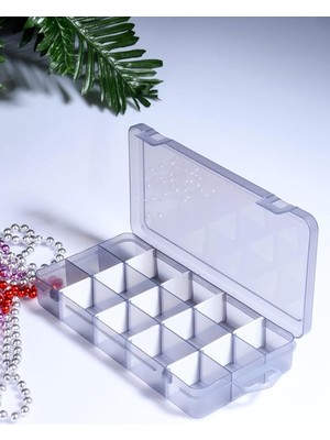 Sevimle Store 15 Bölmeli Kapaklı Ayarlanabilir Takı Kolye Boncuk Ilaç Küpe Yüzük Kutusu Düzenleyici Organizer