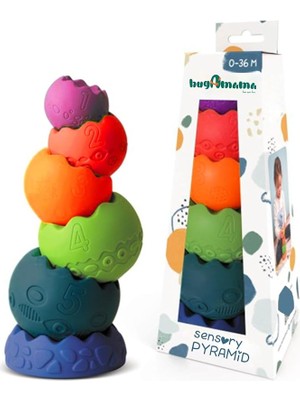 Sevimle Store Sensory Yumuşak Piramit: Duyusal Denge Oyuncağı | Üst Üste Dizme Oyunu | Alfabe Rakamlar ve Renkleri Öğretir | Bebek Denge Dizme Istifleme Oyuncak | Montessori Tipi | Motor Becerileri ve Zihinsel