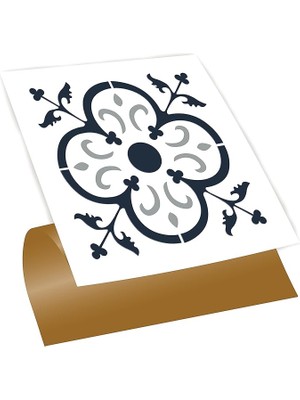 Sevimle Store Kendinden Yapışkanlı Fayans Kaplama, Fayans Çıkartması, Duvar Zemin Kaplama Solo Fas Desenli Pvc Karo 30X30 cm (11 Adet / 1 M²)