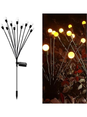 Sevimle Store Güneş Enerjili Ateşböceği Işıkları Çim Lambası Su Geçirmez Dış Mekan Yolu Işık Peyzaj Dekoratif Ateşböceği Bahçe Işıkları Gece Işıkları