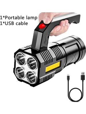El Feneri USB Şarjlı (4801)