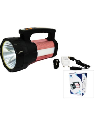 2in1 15W Cob LED - 28LED Şarjlı El Feneri - PROJEKTÖR1000MT- Powerbank - Su Geçirmez (4801)