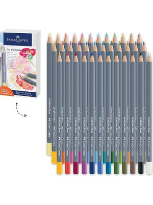 Sevimle Store Goldfaber Aqua Boya Kalemi Hediye Seti 36’lı, 12 Pastel ve 24 Klasik Renk, Yüksek Pigmentli, Suya Dayanıklı, Metal Kutu