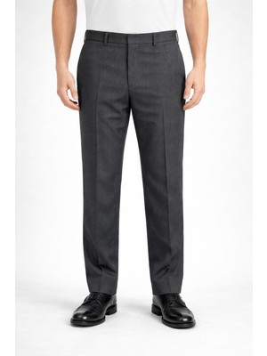 Yazı Caserta Klasik Fit Likralı Erkek Kanvas Pantolon - 7514