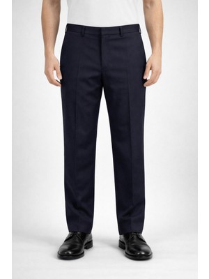 Yazı Caserta Klasik Fit Likralı Erkek Kanvas Pantolon - 7514