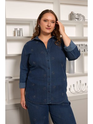 Gör&Sin Kadın Gömlek O6738 Kim. Lacivert