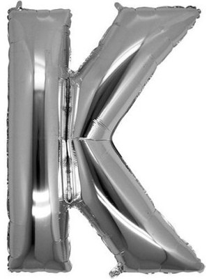 Gümüş Rengi Folyo Harf Balon 1 Metre Kozmix