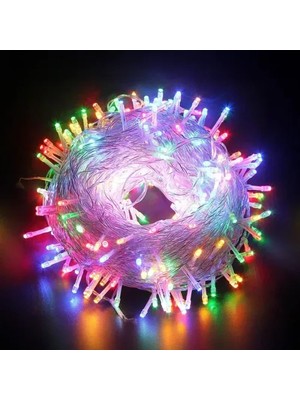 10M 100 LED Boncuk Lamba Rgb Işık Şeffaf Kablo Kozmix