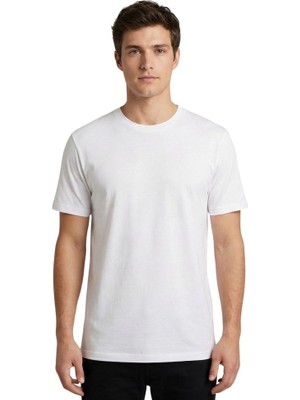 Trender  Süprem O Yaka Erkek T-Shirt 2020-1 Ekru