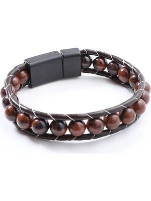 Moncuk Design Doğaltaş Deri Bileklik 33512B2D8M9