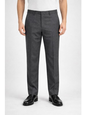 Yazı Caserta Klasik Fit Likralı Erkek Kanvas Pantolon - 7514