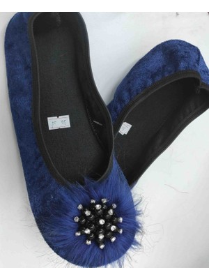 Bena Babet Kadın Lacivert Taşlı Pisi Pisi Ev Babeti