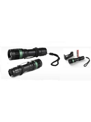 Power 500 Lumen 600 Metre Işık Uzantılı Zoomlu Şarjlı El Feneri 6109