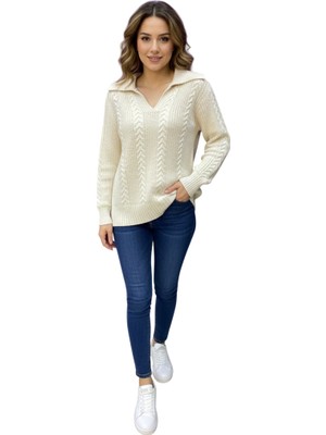 Seyteks Kadın Triko Kazak – Yumuşak Dokulu, Şık ve Kışlık Model