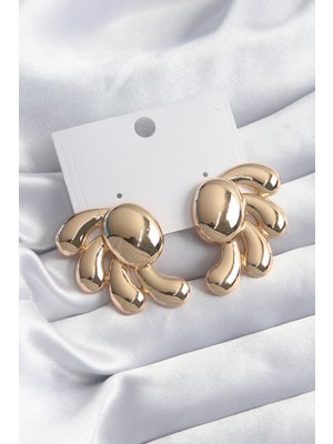 Pirinç Gold Renk Kadın Küpe