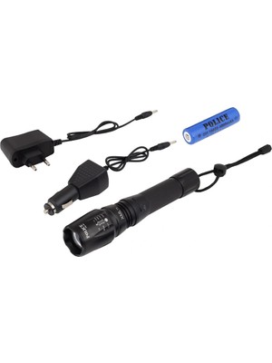 Police Ps-46 Xml6 LED 5 Kademeli Zoomlu Şarjlı El Feneri