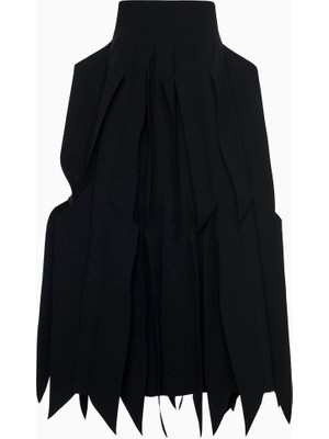 A.w.a.k.e. Mode Siyah A Kesim Panel Detaylı Midi Etek