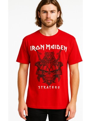 Iron Maiden Kırmızı Erkek Tişört - Stratego L