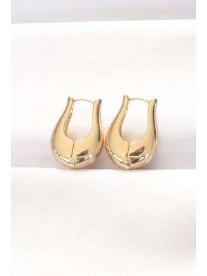 Ayder Timya Pirinç Gold Renk Bombeli Küpe (Timya/1395) 190282