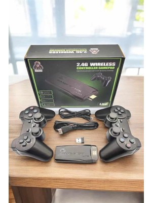 Tncline Atari Oyun Konsolu 2000 Oyunlu Game Stick 2.4g Wireless (Tunçline)