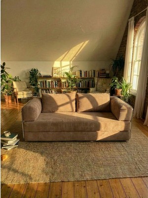 Evessan 100X200 Kanepe - Özel Seri Fitilli Kadife Kumaş Aktivite Koltuğu & Yatak Olabilen & Koltuk