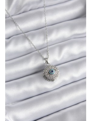 Ayder Timya 316L Çelik Gold Renk Zirkon Taşlı Göz Model Kadın Kolye (Timya/1395) 190031