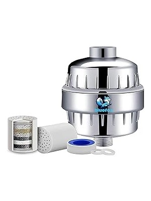 SanalAMCA Store Bluefox Silver Duş Filtresi – Klor ve Ağır Metal Arıtmalı, Kdf 55 + Aktif Karbon, Saç ve Cilt Dostu