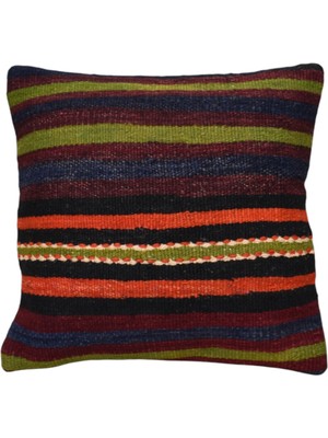 Kilim Antik El Dokuma Dekoratif Kilim Kırlent Yastık Kılıfı 1220 - Yeni - Çok Renkli