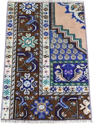 Zehra Abla Halı Vintage El Dokuma Capcanlı Mucur Kırşehir Yün Halı 6722