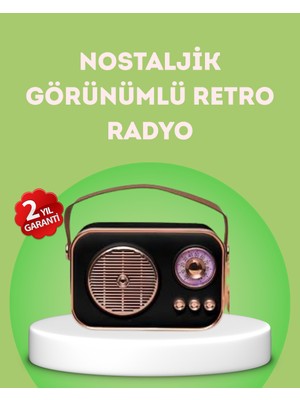 Fantastik Store Nostaljik Retro Radyo – Bluetooth USB ve Fm Özellikli Şık Tasarım
