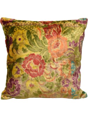 Zehra Abla Halı Yeni Kadife Dokuma Dekoratif Kilim Kırlent Yastık Kılıfı 6763