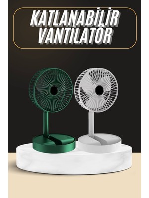 Fantastik Store Katlanabilir USB Şarjlı Masaüstü Soğutucu Mini Fan Telefon Tutucu