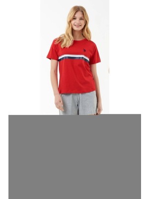 U.S. Polo Assn. Kadın Kırmızı Şort Takım DLX-16514