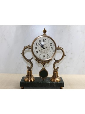 Altı Mermer Sarkaşlı Masa Üstü Saat ALK4321 Lowell Home - 51478