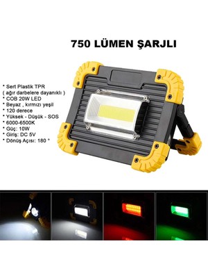 750 Lümen Powerbank Şarjlı Işıldak  WT-330 Lowell Home - 51478