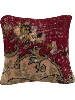 Kilim Antik El Dokuma Dekoratif Halı Kırlent Yastık Kılıfı 1197 - Vintage - Çok Renkli