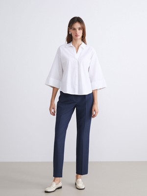 Lc Waikiki Yeni Sezon Yüksek Bel Cigarette Pileli Kadın Pantolon