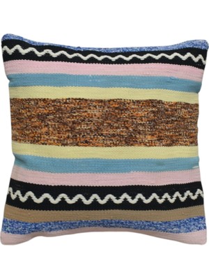 Kilim Antik El Dokuma Dekoratif Kilim Kırlent Yastık Kılıfı 1228 - Yeni - Çok Renkli