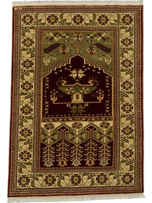 Kilim Antik El Dokuma Ince Namazlık Seccade Konya Yörük Yün Halı 0851 - Yeni - Çok Renkli
