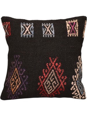 Kilim Antik El Dokuma Dekoratif Kilim Kırlent Yastık Kılıfı 1265 - Yeni - Çok Renkli