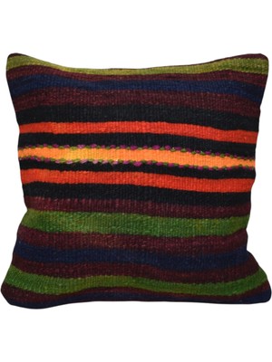 Kilim Antik El Dokuma Dekoratif Kilim Kırlent Yastık Kılıfı 1247 - Yeni - Çok Renkli