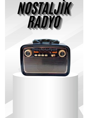 Müzik Kutusu Bluetooth Bağlantılı El Fenerli Nostaljik Tasarım Radyo Lowell Home - 7899631