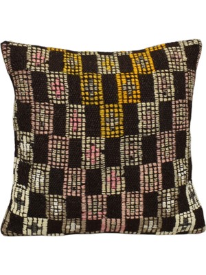 Kilim Antik El Dokuma Dekoratif Kilim Kırlent Yastık Kılıfı 1273 - Yeni - Çok Renkli