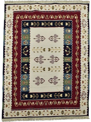 Kilim Antik Çift Yüzlü Büyük Makine Kilim 0887 - Yeni - Çok Renkli