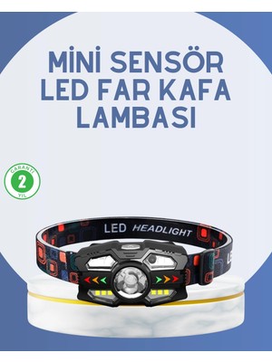 Belle Fusion Bfs El Sensörlü LED Far Suya Dayanıklı Şarjlı Kafa Lambası