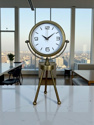 Sylar Zentime Eskitme Vintage Üç Ayaklı Masa Saati