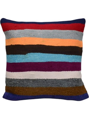 Kilim Antik El Dokuma Dekoratif Kilim Kırlent Yastık Kılıfı 1206 - Yeni - Çok Renkli
