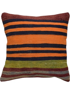 Kilim Antik El Dokuma Dekoratif Kilim Kırlent Yastık Kılıfı 1258 - Yeni - Çok Renkli