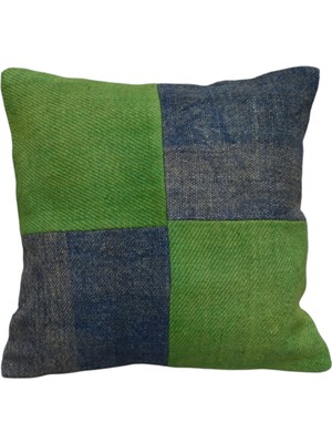 Kilim Antik El Dokuma Patchwork Kırkyama Dekoratif Kilim Kırlent Yastık Kılıfı 1271 - Yeni - Çok Renkli